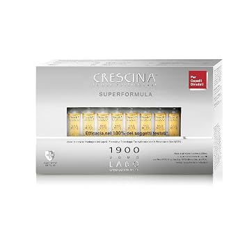 Crescina Transdermic SUPER FORMULA Follicular Islands Hair Re-Growth Treatment 1900 Man 40 vials