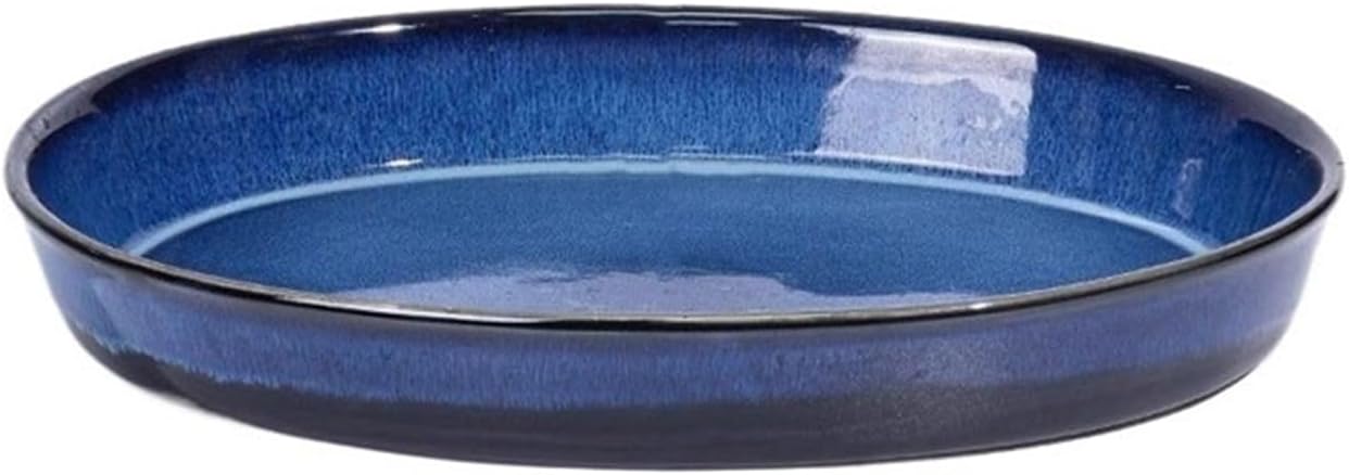 Ikebana Vase Large Ellipse Ceramic Drip Tray Floral Arrangement Saucer for Desktop Living Room Garden Office Flower Arrangement Pot