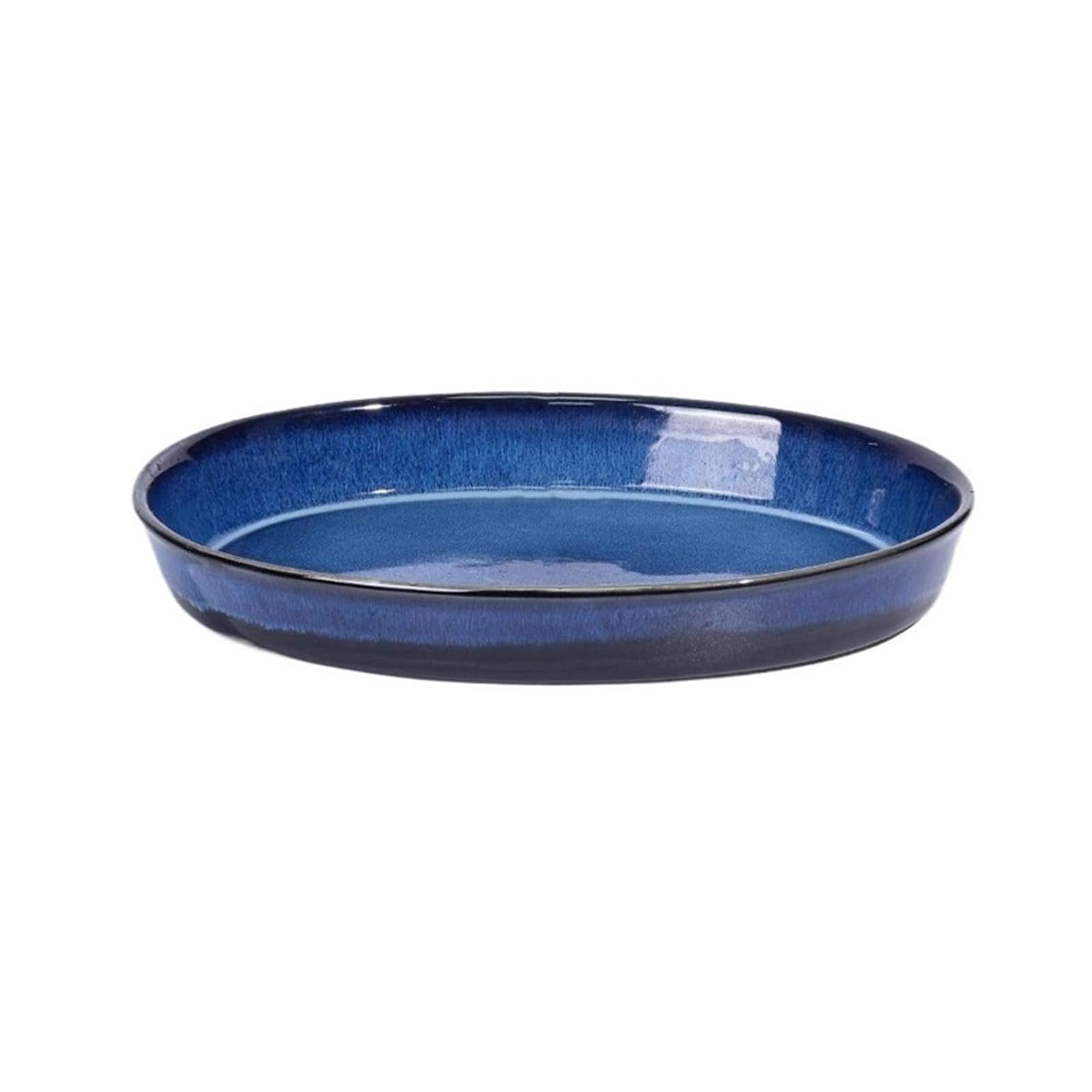 Shallow Flower Bowl Large Ellipse Ceramic Drip Tray Desktop Floral Saucer