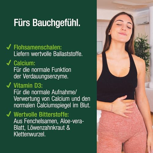 VITACTIV Colon Cleanse Ultra - 100 Kapseln, Vegan - Normale Verdauung - Natürliche Ballaststoffe - Flohsamenschalen Kapseln mit Aloe vera, Fenchelsamen, Löwenzahnkraut, Klettenwurzel, Calcium & D3 – Bild 4