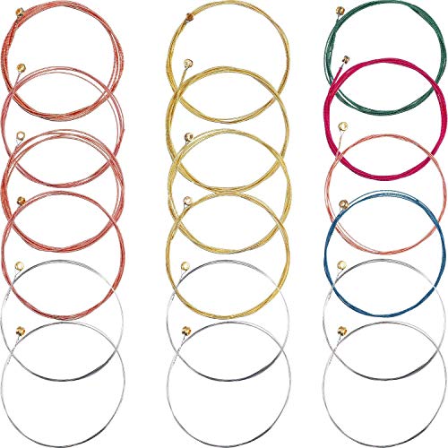 DELFINO Guitar Strings - Replace Steel Strings Improve Sound Quality. Suitable for Beginners (3 Groups of 18)