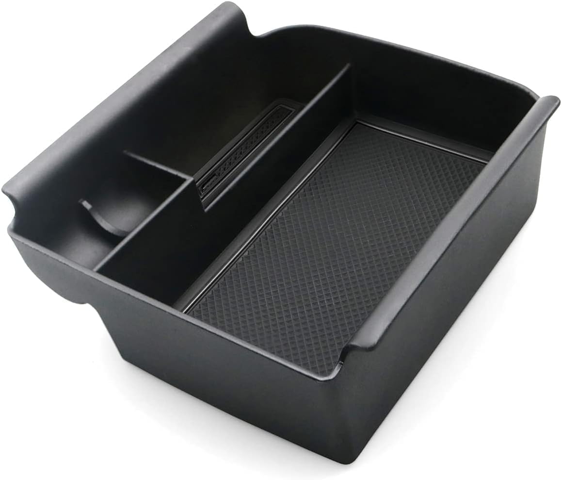Huiloogye Normal Center Console Organizer Tray For Golf 8 Mk8 Gti Gte Gtd Alltrack R Variant 2020-2023 2024, Console Storage Box Container Accessorie, Armrest Hidden Cubby Drawer For Cash,Glass