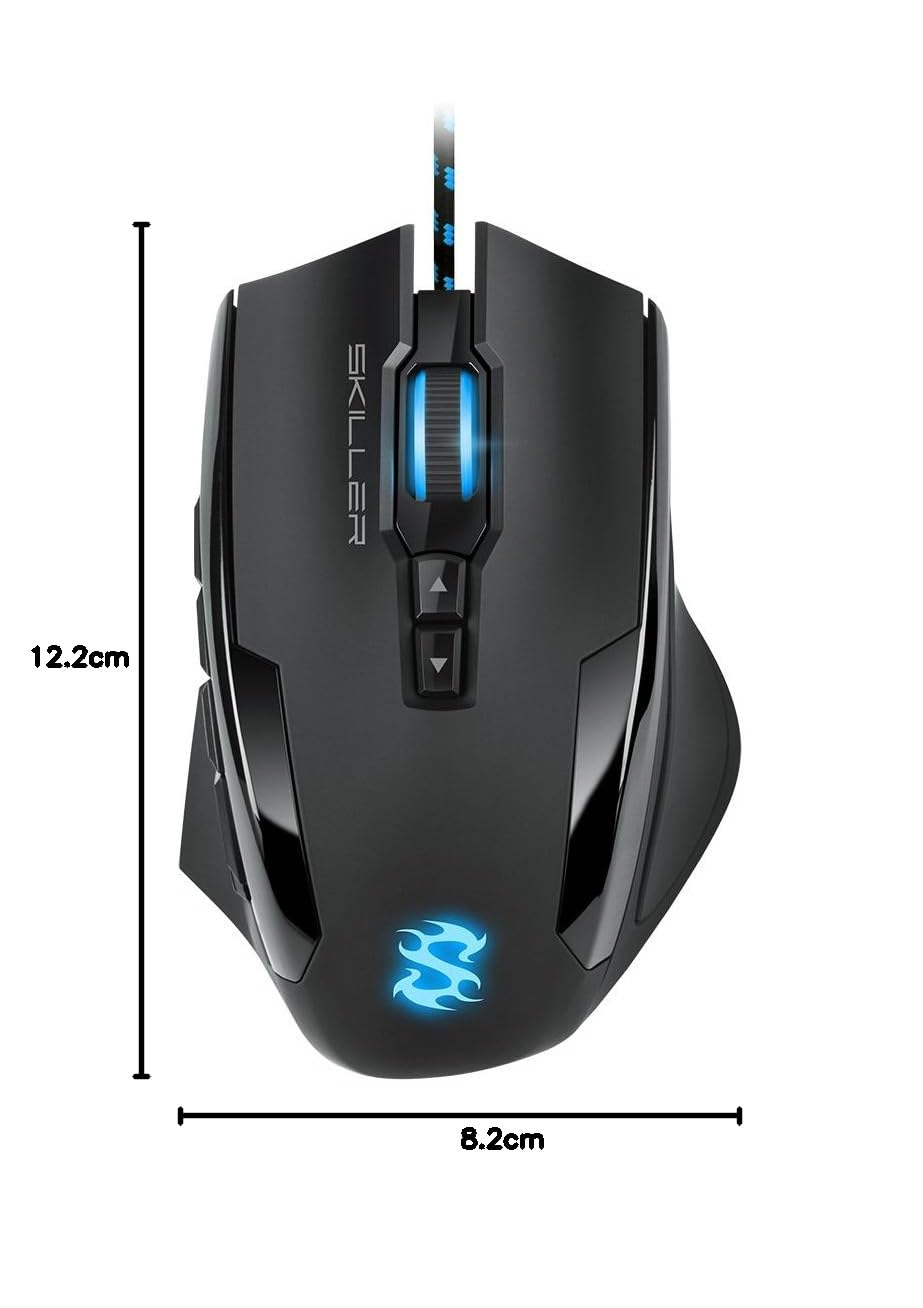 Sharkoon Skiller SGM1 Gaming Maus 10800 DPI RGB-Beleuchtung 12 Tasten Weight-Tuning-System schwarz