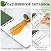 COIDEA Waterproof Notebook, 4 Pack Top-Spiral Pocket Notepad, 3