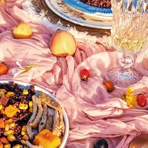 DOLOPL Blush Pink Easter Table Runner 13.3FT for Bridal Shower Decorations Boho Gauze Cheese Cloth Table Runner for Gender Reveal Decorations Baby Shower Decorations Party Sheer Centerpiece DOLOPL Blush Pink Easter Table Runner 133FT for Bridal Shower Decorations Boho Gauze Cheese Cloth Table Runner for Gender Reveal Decorations Baby Shower Decorations Party Sheer Centerpiece