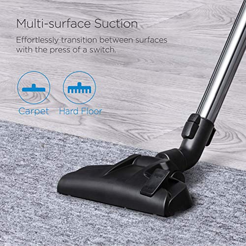 EUREKA Bagless Canister Vacuum Cleaner, Lightweight Vac for Carpets and Hard Floors, w/Filter, Blue 4 EUREKA Bagless Canister Vacuum Cleaner, Lightweight Vac for Carpets and Hard Floors, w/Filter, Blue - Image 2