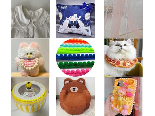 Mini Pom Pom Trim 29 Yards 29 Colors 5mm Ball Fringe Trim for Sewing Accessory Decoration DIY Crafts (Mixed Color 1 1743) - Thumbnail 7