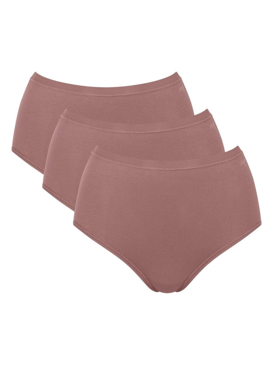 Sloggi Pack Of 3 Go Daily Cotton High Waist Briefs Women's Cocoa Large
