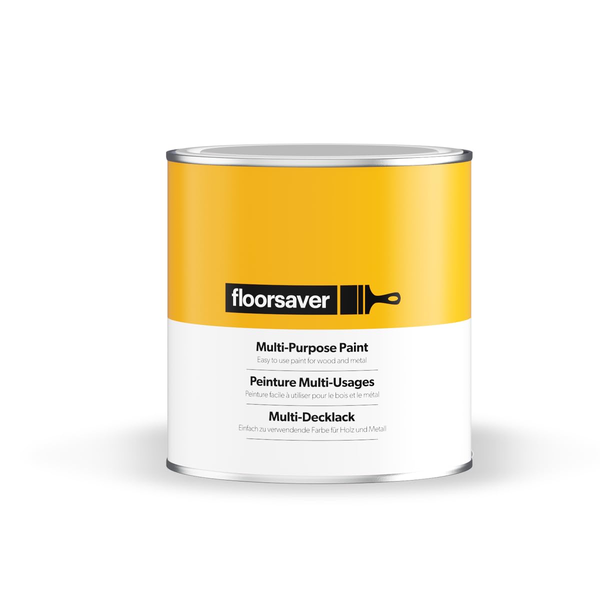 Floorsaver Multi-Purpose Paint - 1L | Durable paint for Metal, Wood, Concrete and more | Minimal Prep | Ideal for Fences, Pipework, Gates (RAL 9005 - Jet Black)