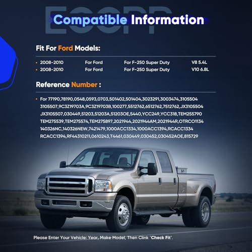 Image of ECCPP AC Compressor for Ford for F-250 Super Duty for F-350 Super Duty 5.4L 6.8L 2008-2010 for Ford for F-450 Super Duty for F-550 Super Duty 6.7L 7.3L 2016-2022 Air Conditioning Compressor
