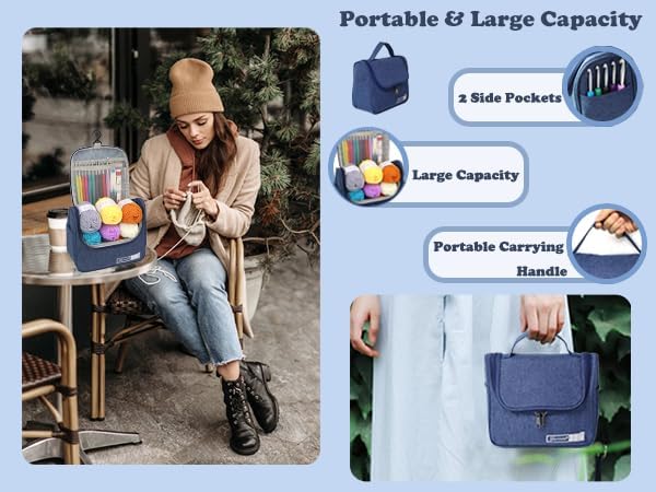 Miniatura 7 de Yarniss Kits de ganchillo para principiantes, kits de ganchillo todo en uno con hilo de ganchillo de 840 yardas, ganchos de ganchillo ergonómicos de