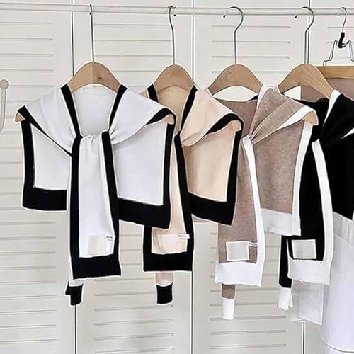Women's Colorblock Shawl,Knit Triangle Scarf,Women Travel Casual Cape,Spring And Autumn Knitted Shawl2