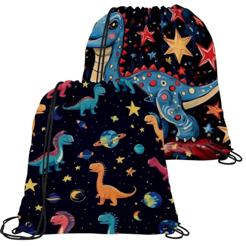 Sac à cordon imperméable lot de 2 grand format pliable motif dinosaure pour natation