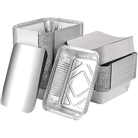 ZEONHAK Einweg-Pfannen aus Aluminium mit Deckel Cover