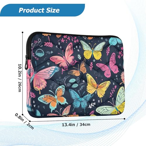Funda para portátil 13-14 pulgadas con mariposas coloridas miniatura 3