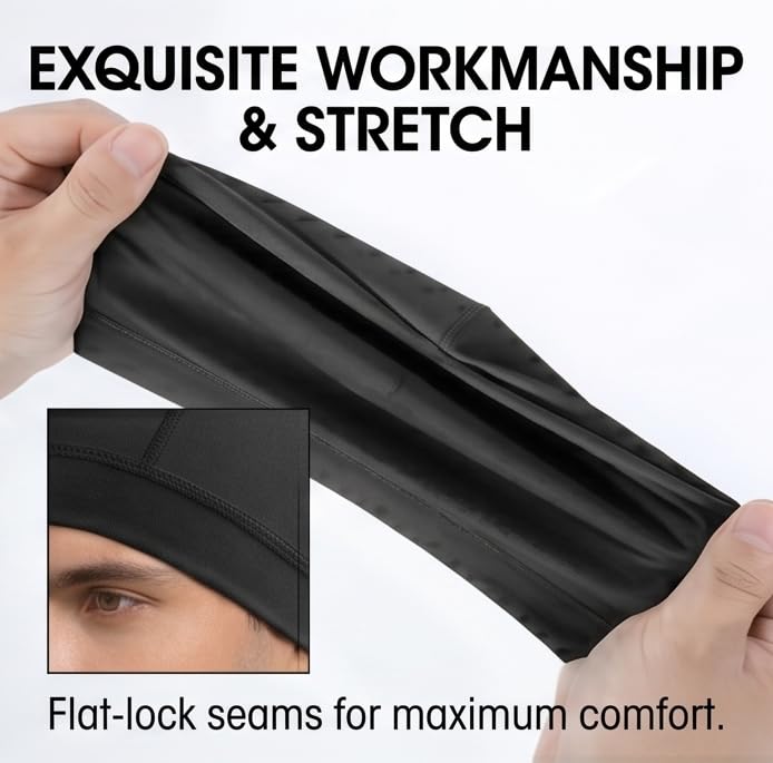 Image of Helmet Skull Cap for Men & Women | Breathable Cycling Cap | Sweat-Wicking Helmet Liner | Lightweight Cooling Beanie for Biking, Running, Outdoor Sports