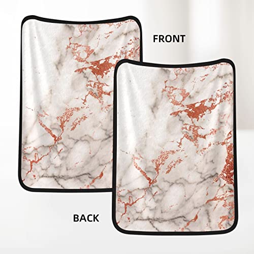 Couverture marbre or rose flanelle double face pour canapé - 7