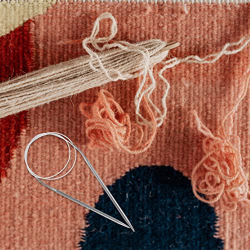 Healifty 11Pcs A Agulhas Circulares de Tricô de Aço Inoxidável Redondo Loop de Agulha Pontual Dupla