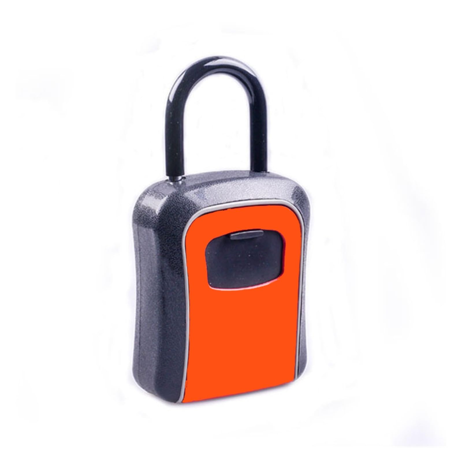 Safe Box, Metal Password Key Box Outdoor Safe Lock Decoration Code Storage Wall Mounted(Orange Alloy)