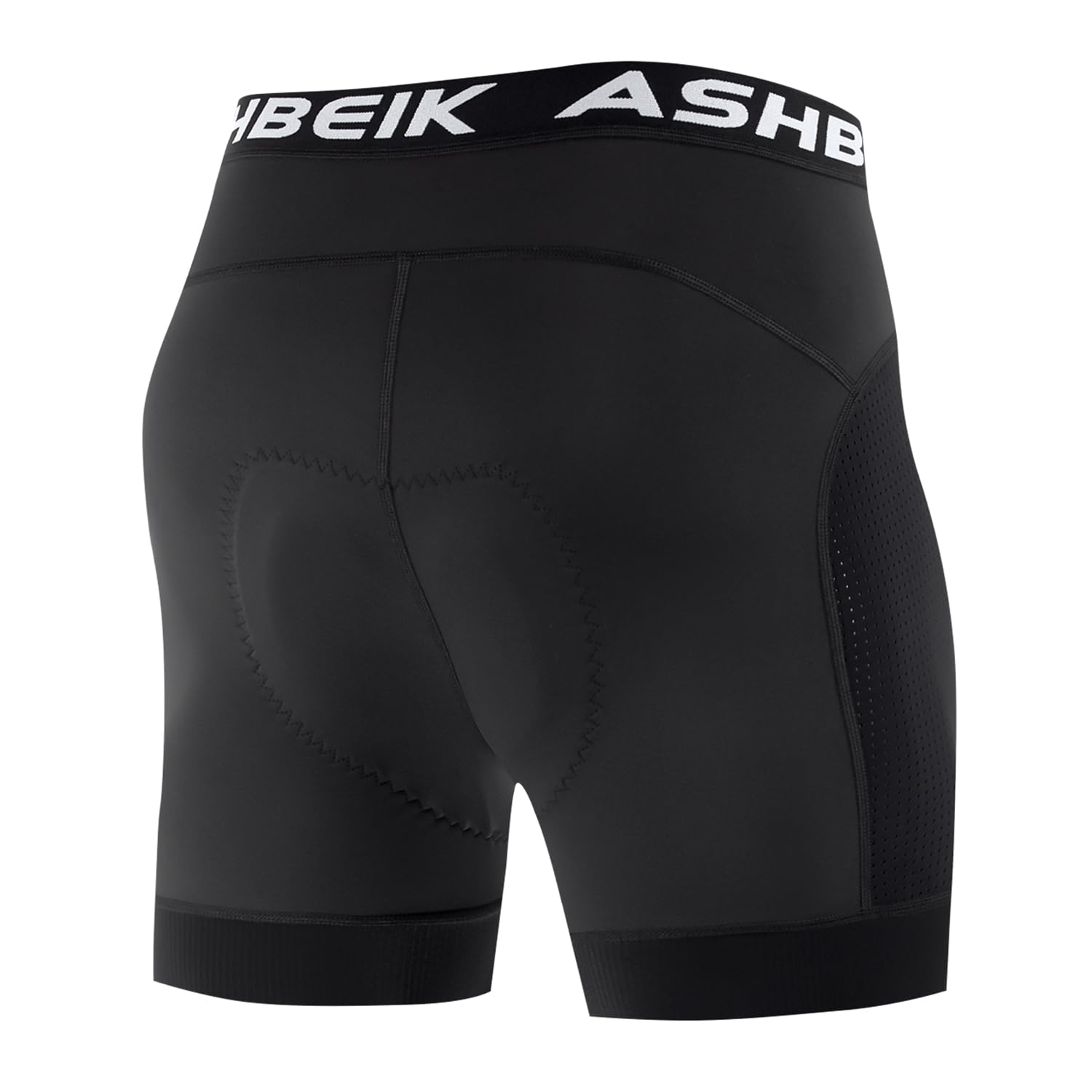 Black/White High - Elastic Leisure Cycling Underpants with 110-Density Compressed Sponge Cushion (US, Alpha, Small, Medium, Regular, Regular, M, Black)