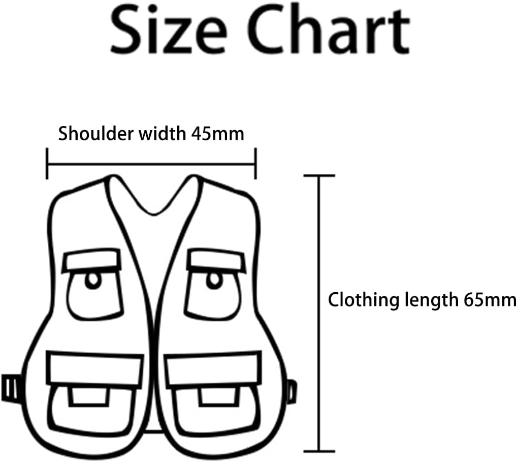 Meetoget 1/12 Scale Male Figure Doll Overalls Workwear sockpuppet Vest Clothes for 6 inch Action Figure PM005US,Black