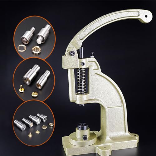 Máquina de ojales para tela y cuero, herramienta de prensa manual resistente para lonas, cortinas, papel y lienzo, eficiente y duradera