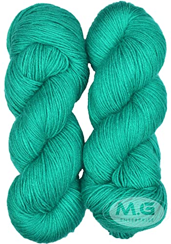 Image of M.G ENTERPRISE Brilon Teal BlueWool Yarn 200 Soft Crochet Thread for Handmade Craft & Knitting