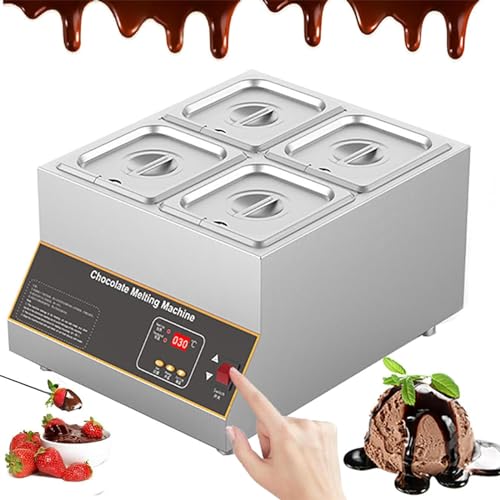 Tempéreuse à chocolat professionnelle 4 pots avec chauffage de l'eau