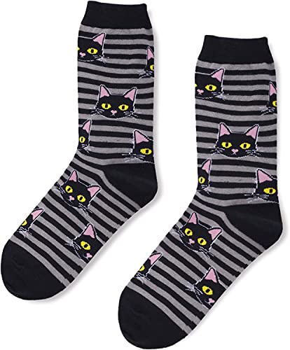 Happypop Funny Cat Gifts For Cat Lovers Cat Lover Gifts For Women Mom, Novelty Black Cat Socks Silly Socks For Girls thumb #3