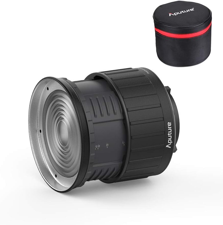 Review Aputure Fresnel 2X Lens Mount with Barn Door Honeycomb Grid and 4 Color Filters Compatible with Aputure 120D Mark 2 Aputure 300D Aputure 120D and Other Bowen-S Mount Continuous Lights