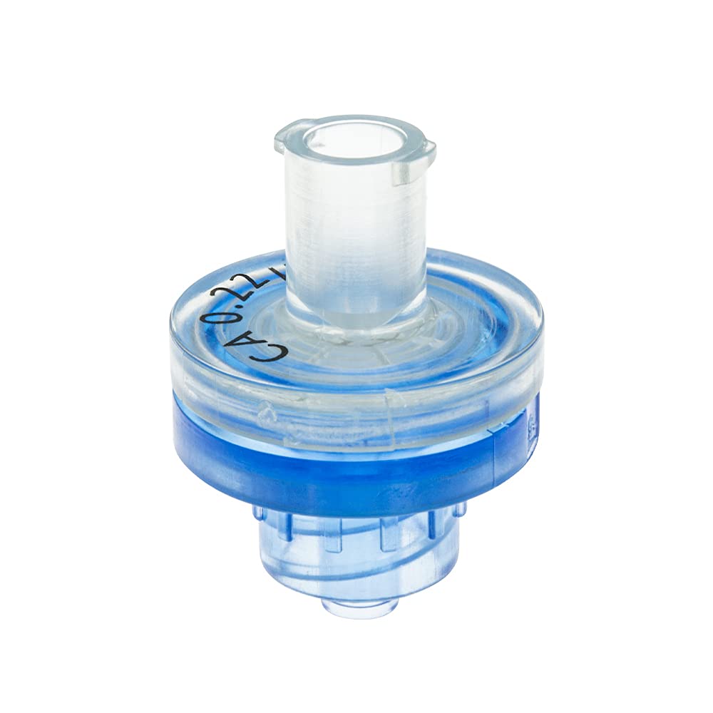 GVS Filter Technology, Spritzenfilter, ABLUO, 13mm, CA Membran, 0.22µm, Acrylic Gehäuse, Blue Color, 100/pk
