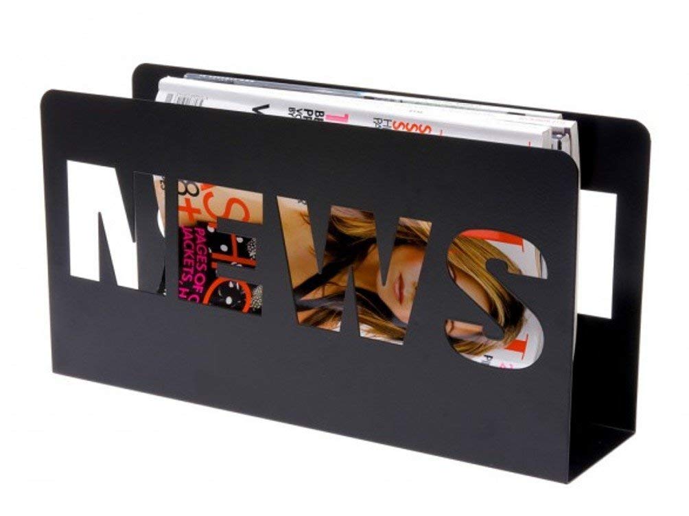 Indian Decor Newspaper Metal Rack - Black-image-27