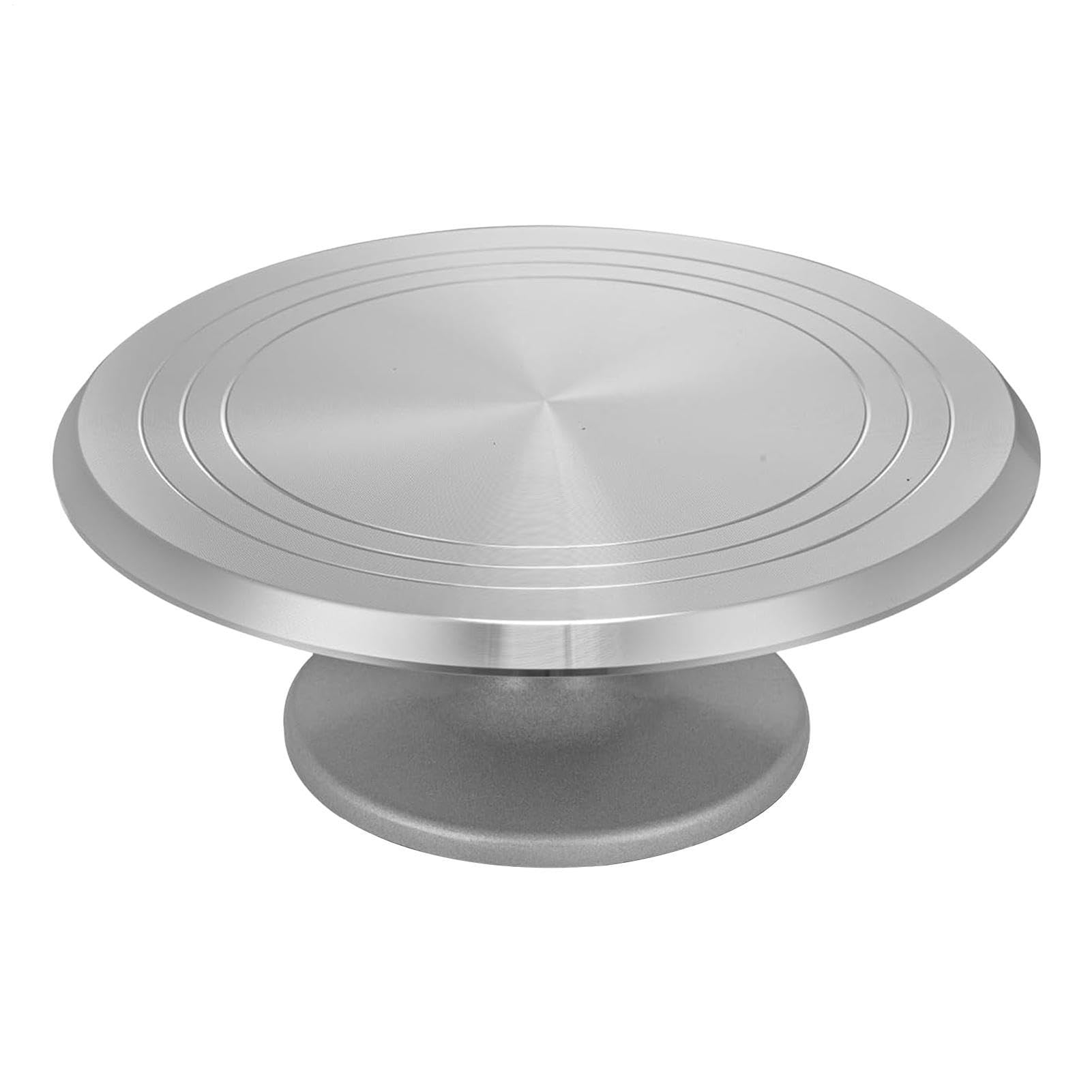 Plateau Tournant Patisserie, 25,5cm Plateau à Gâteau Rotatif en Alliage d'aluminium, Tournant de Gâteau Rotatif, Support de Gâteaux pour Fête d'anniversaire, Festival, Mariage, Buffet Evenement