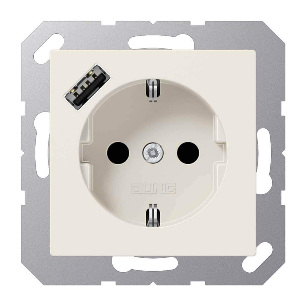 Prise SCHUKO avec USB type A Jung résout le manque de chargeurs