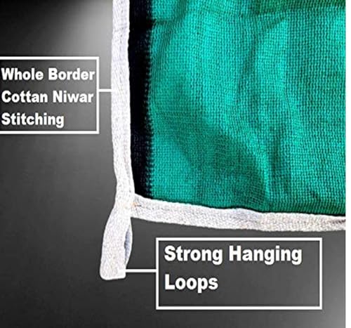 Image of Green Shade Net - 90% Sunblock | UV Stabilized & Heavy Duty | Protection Net for Terrace, Lawn, Balcony & Greenhouse (6 * 8 ft)