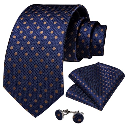 Set de Corbatas para Hombre con Broche, Pañuelo y Gemelos