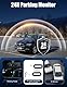 4K Dashcam Auto Vorne Hinten mit Hardwire Kit, WiFi Dash Cam mit Parküberwachung, 64GB SD Karte, 3-Kanal Auto Kamera mit Nachtsicht, 170° Weitwinkel, WDR, G-Sensor, Loop-Aufnahme, APP Steuerung