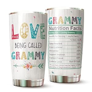 Kozmoz Inspire Love Being Called Grandma Coffee Tumbler 20oz – Gifts For Women Grandma Coffee Tumbler Mothers Day Gifts – Gift Women Grandma Gifts -Gifts From Grandson Grandkids Grandma Tumbler