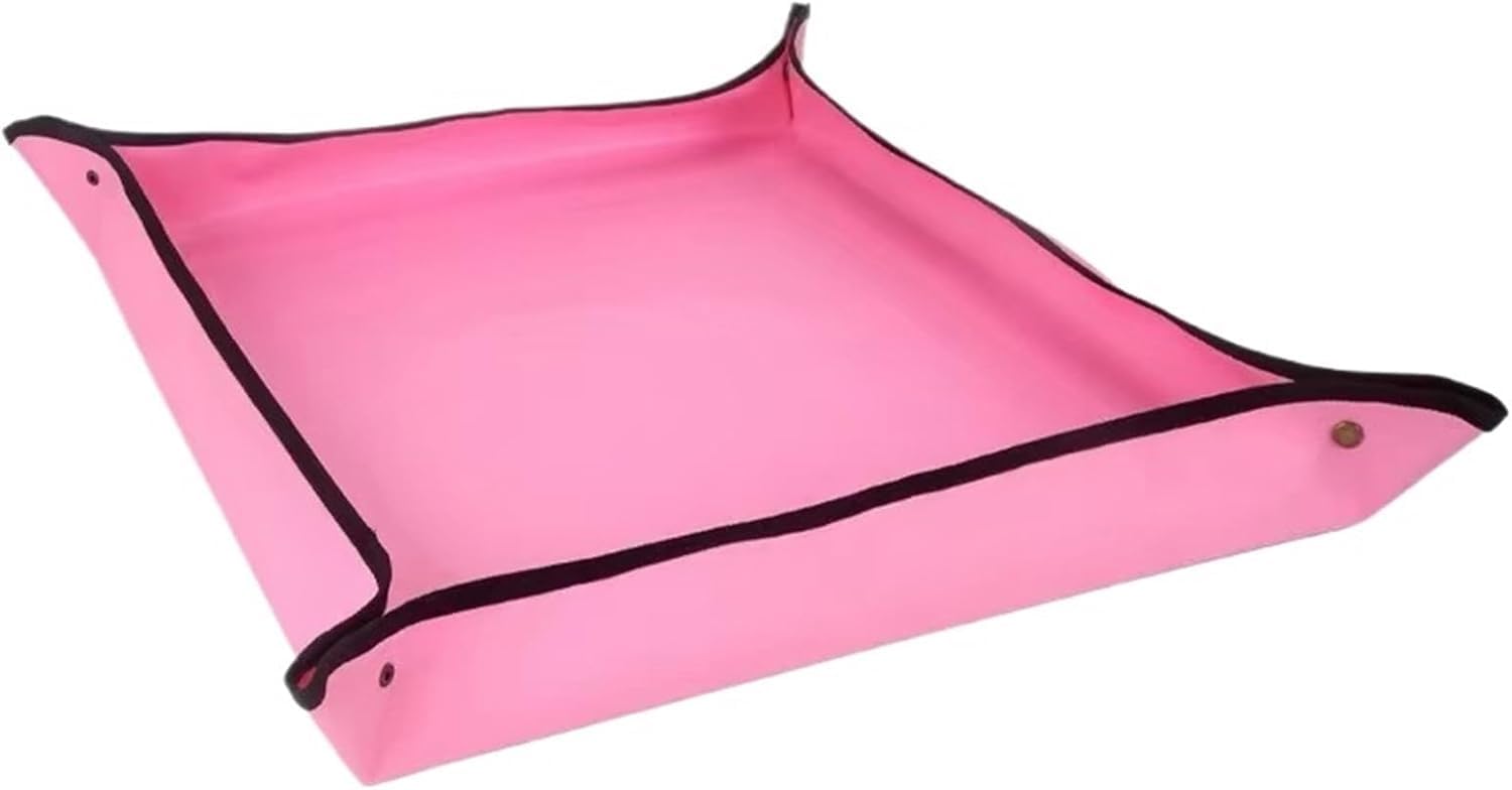 ESESE Foldable Plant Repotting Mat Garden Potting Pad Tray, Gardening Supplies Planting 50cm Flower Pot Transplanting Mats Accessories For Indoor(Pink)