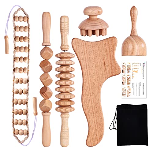 6-Piece Wood Therapy Set with Storage Bag