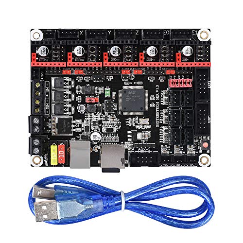 WitBot SKR V1.3 Control Board 32-Bit CPU Equipped with Open Source Firmware Marlin2.0 and Smoothieware and Use Gold Deposition Technology Support TMC2130 TMC2208 DRV8825 A4988 Driver for 3D Printer.