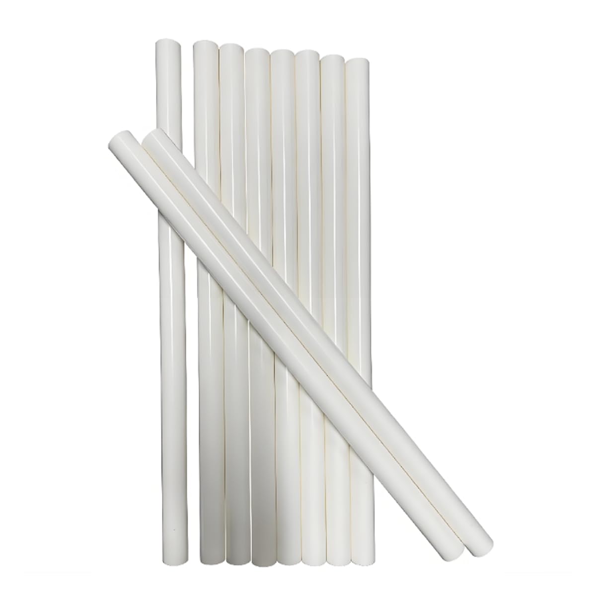Photo 1 of 10Pcs PVC Rigid Round Pipe 20mm OD 16" Length White for Water Pipe