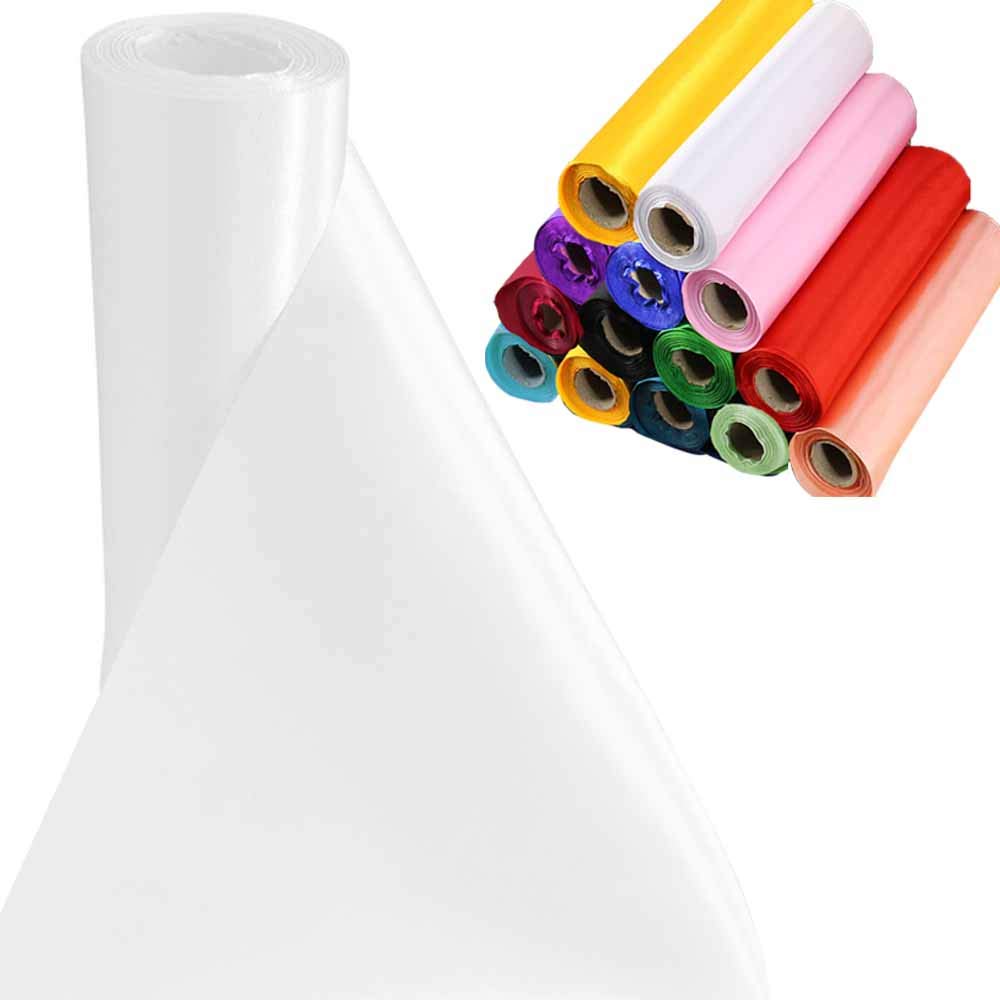 Time to Sparkle 29cmx20m (White) Satin Roll Sash Fabric Chair Cover Bows Table Runner Sashes Swags for Wedding Party