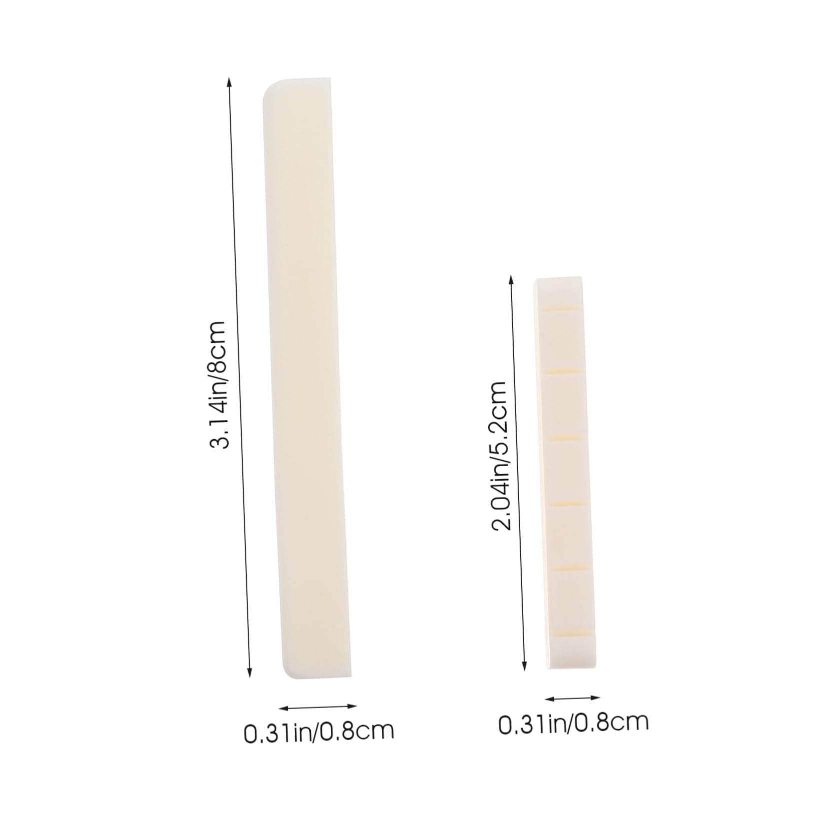 VANZACK 3 Pairs String Guitar Bridge Saddle and Nut Natural Bone for Acoustic Classical Guitars Enhances Sound Quality Easy Installation Durable Protective Accessory