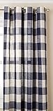Lorraine Home Fashions 09570-63-00220 NAVY Courtyard Grommet Window Curtain Panel, Navy, 53' X 63'