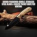 SZCO Full Tang Guthook Hunting Knife 8 Inch - Hunter Knife with Brown Pakakwod Handle, Stainless Steel Blade & Sheath - Pocket Knife for Hunting, Cutting & Outdoor uses - Knives for Men