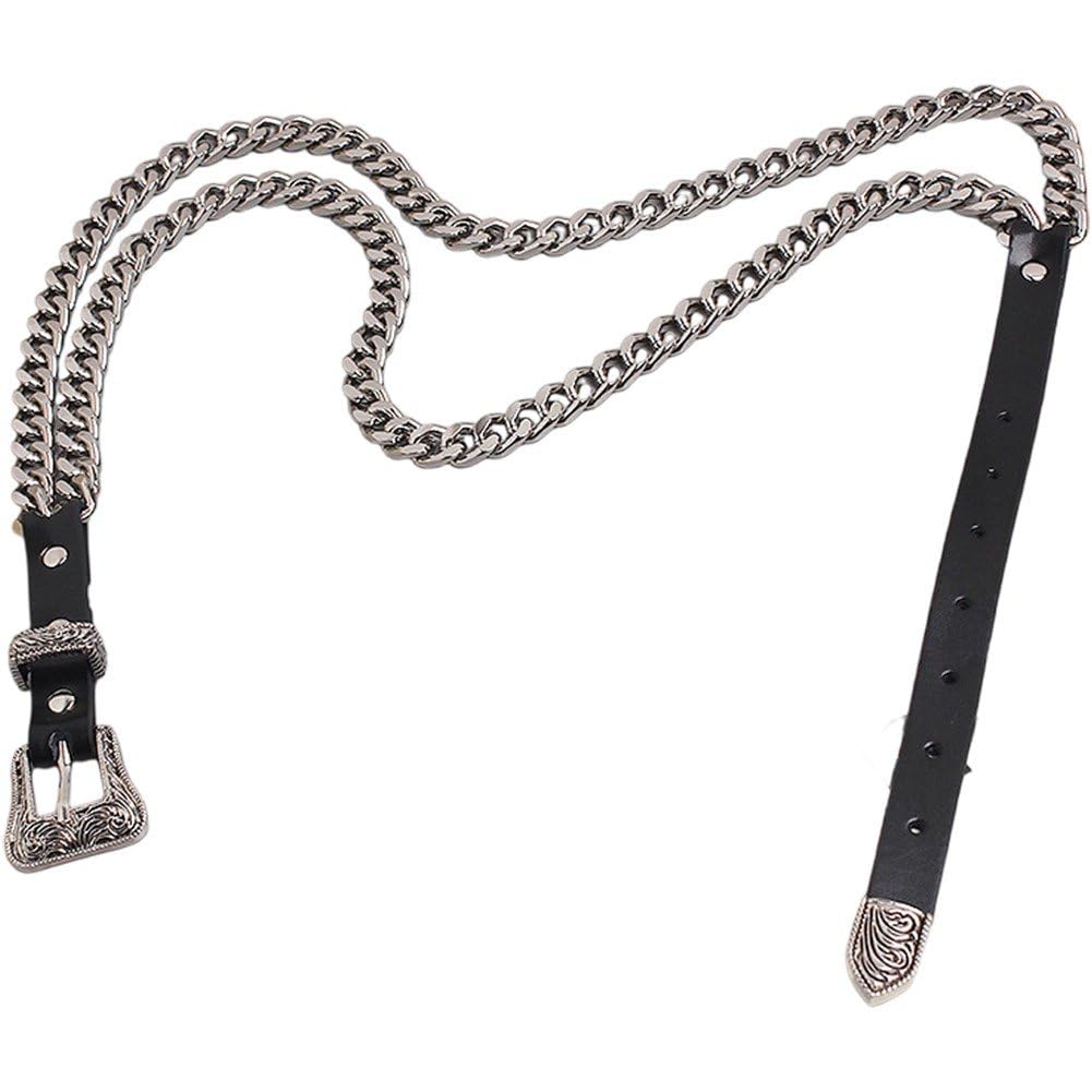 Ceinture en cuir PU réglable pour ajuster vos tenues punk sans serrer