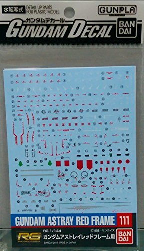 Bandai Model Kit-57371 57371 Decal 111-RG Gundam Astray 1/44, Color Red, 21291