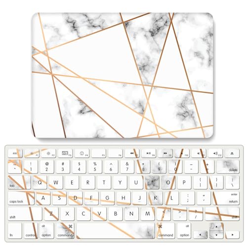 Cas MacBook Air 15 M2 Coque A2941 Couvre Clavier Marbre Rigide