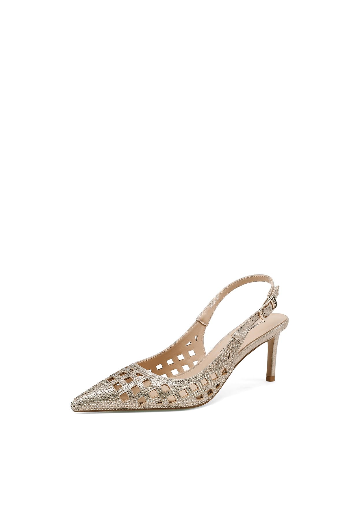 QUEEN HELENA Slingback con Strass Donna Décolleté con Tacco Medio K4554